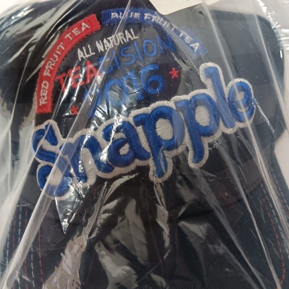 Snapple Teacision 2016 Cap Embroidered USA Flag Blue Strap Back Hat Drink - Picture 2 of 7